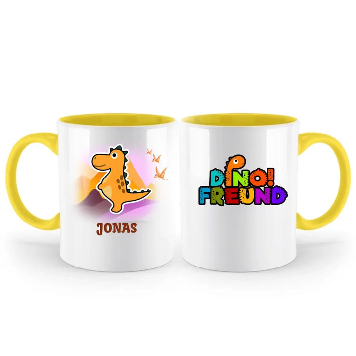 Kindertasse, Kindertasse mit namen, Dino Tasse, Kindergeburtstag Geschenk, Geschenke für Jungen Mädchen Sohn Tochter - printpod.de