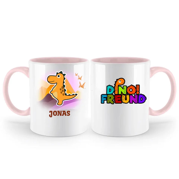 Kindertasse, Kindertasse mit namen, Dino Tasse, Kindergeburtstag Geschenk, Geschenke für Jungen Mädchen Sohn Tochter - printpod.de