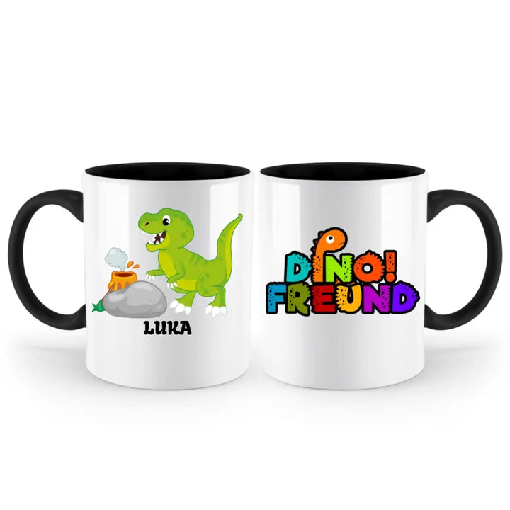 Kindertasse mit Namen, Dino Tasse,Kindergeburtstag Geschenk, Geschenke für Jungen Mädchen, Geschenkideen - printpod.de