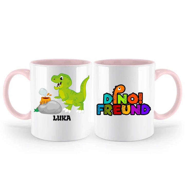 Kindertasse mit Namen, Dino Tasse,Kindergeburtstag Geschenk, Geschenke für Jungen Mädchen, Geschenkideen - printpod.de