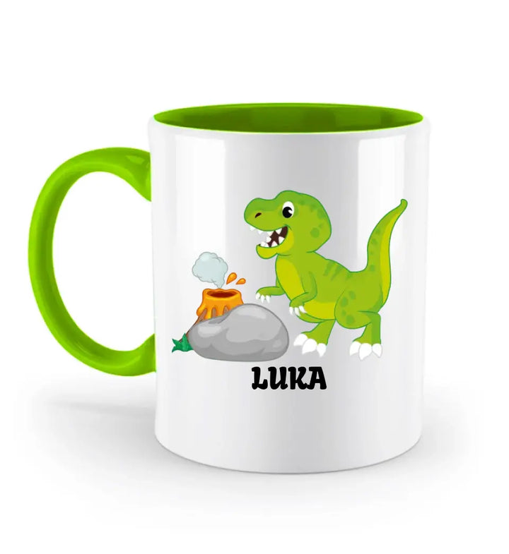 Kindertasse mit Namen, Dino Tasse,Kindergeburtstag Geschenk, Geschenke für Jungen Mädchen, Geschenkideen - printpod.de