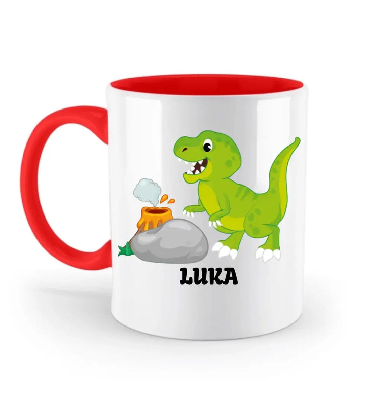 Kindertasse mit Namen, Dino Tasse,Kindergeburtstag Geschenk, Geschenke für Jungen Mädchen, Geschenkideen - printpod.de