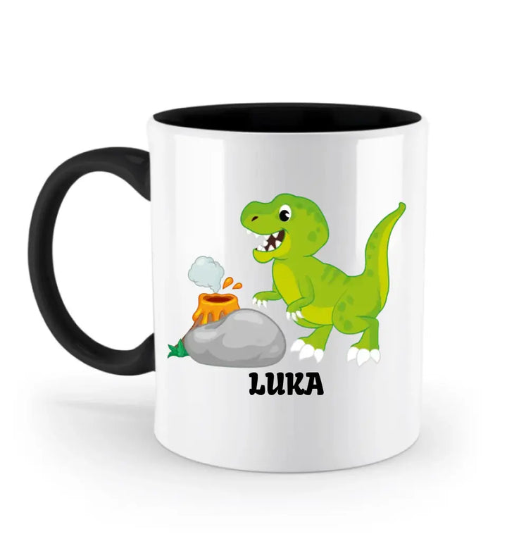 Kindertasse mit Namen, Dino Tasse,Kindergeburtstag Geschenk, Geschenke für Jungen Mädchen, Geschenkideen - printpod.de