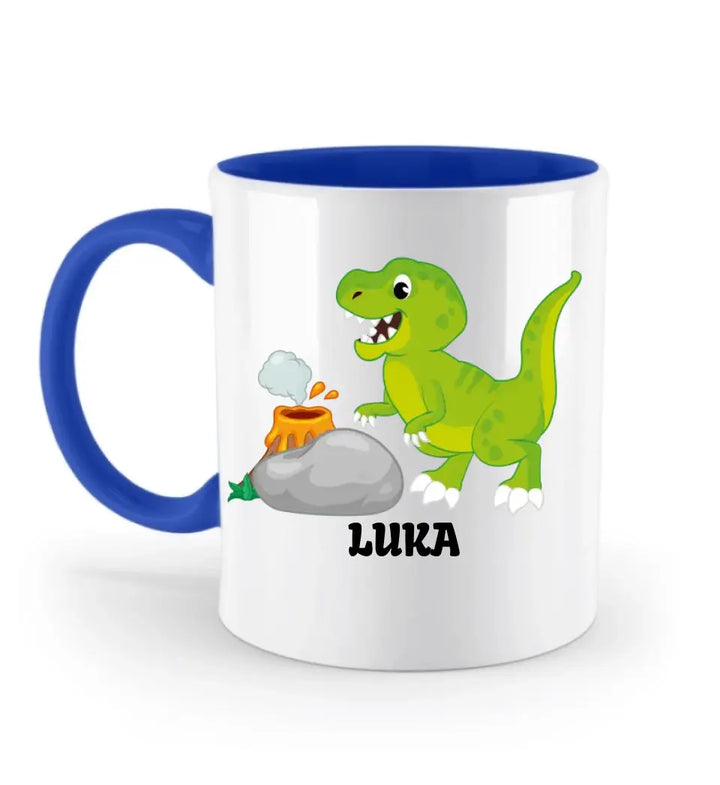 Kindertasse mit Namen, Dino Tasse,Kindergeburtstag Geschenk, Geschenke für Jungen Mädchen, Geschenkideen - printpod.de