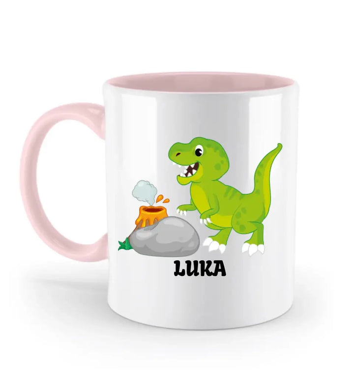 Kindertasse mit Namen, Dino Tasse,Kindergeburtstag Geschenk, Geschenke für Jungen Mädchen, Geschenkideen - printpod.de