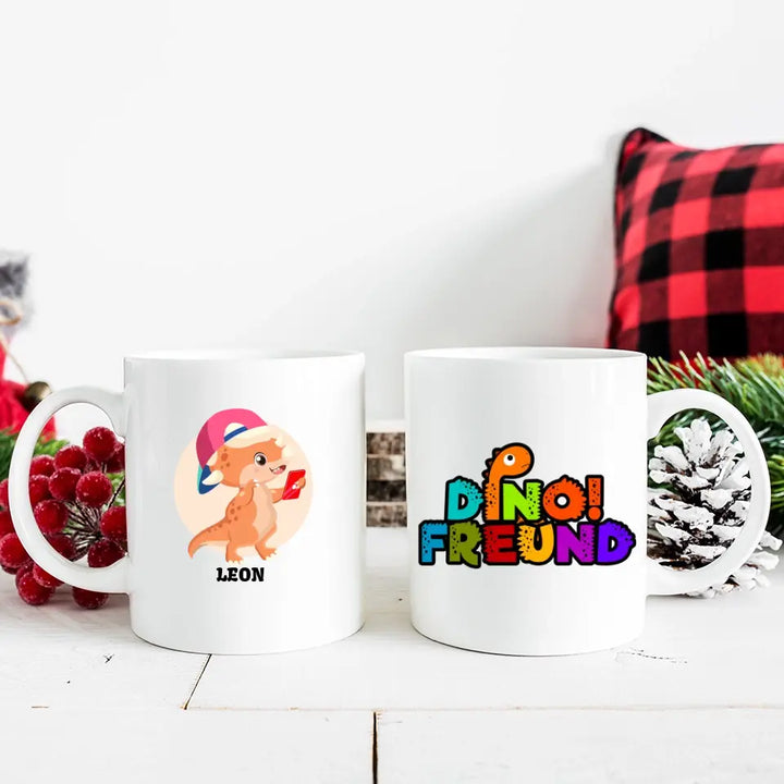 Kindertasse, Kindertasse mit Namen, Dino Tasse, Kindergeburtstag Geschenk, Personalisierte Tasse, Geschenkideen - printpod.de