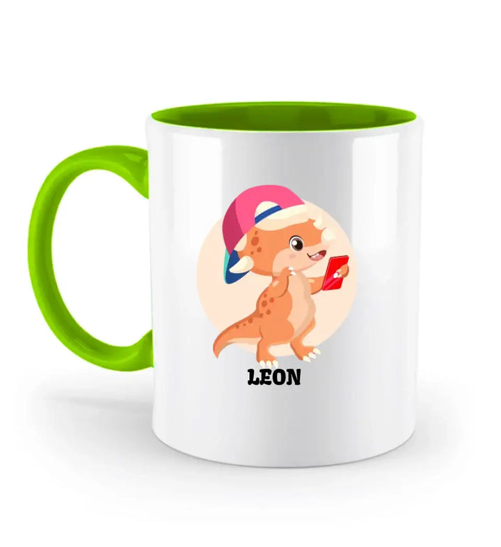 Kindertasse, Kindertasse mit Namen, Dino Tasse, Kindergeburtstag Geschenk, Personalisierte Tasse, Geschenkideen - printpod.de