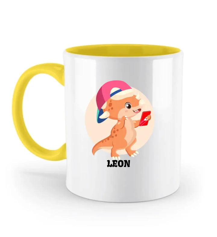 Kindertasse, Kindertasse mit Namen, Dino Tasse, Kindergeburtstag Geschenk, Personalisierte Tasse, Geschenkideen - printpod.de