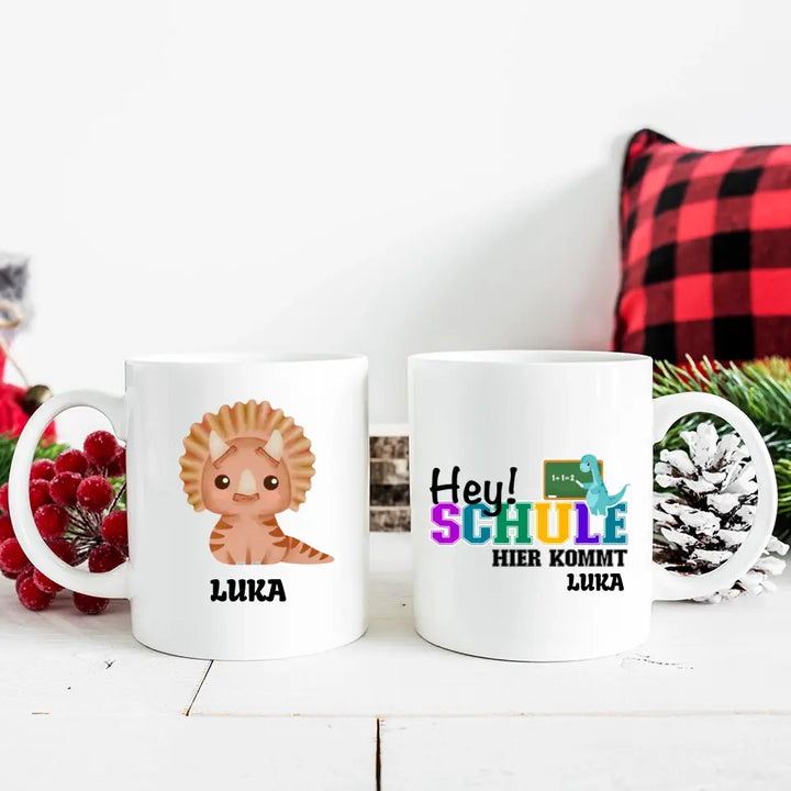 Dino Tasse, Kindertasse mit Namen, Geschenkideen, Kindertasse - printpod.de