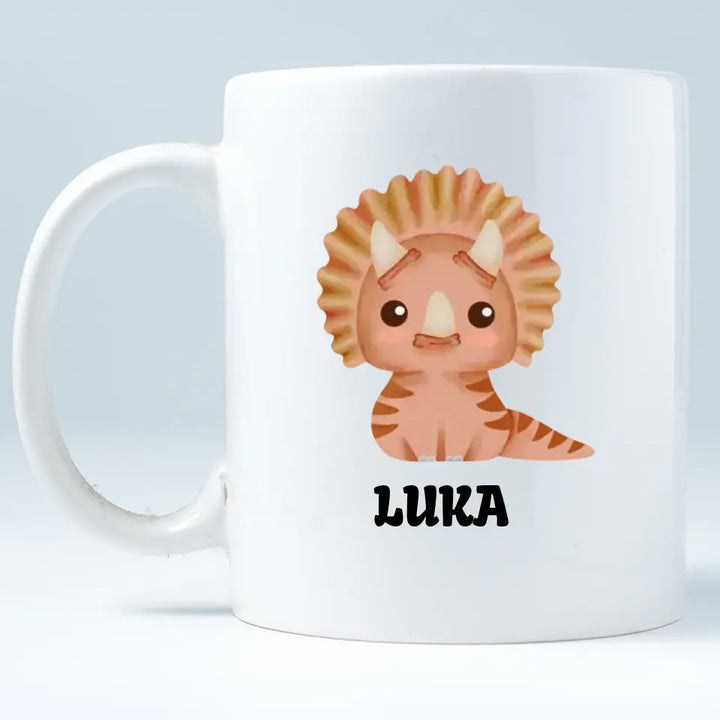 Dino Tasse, Kindertasse mit Namen, Geschenkideen, Kindertasse - printpod.de