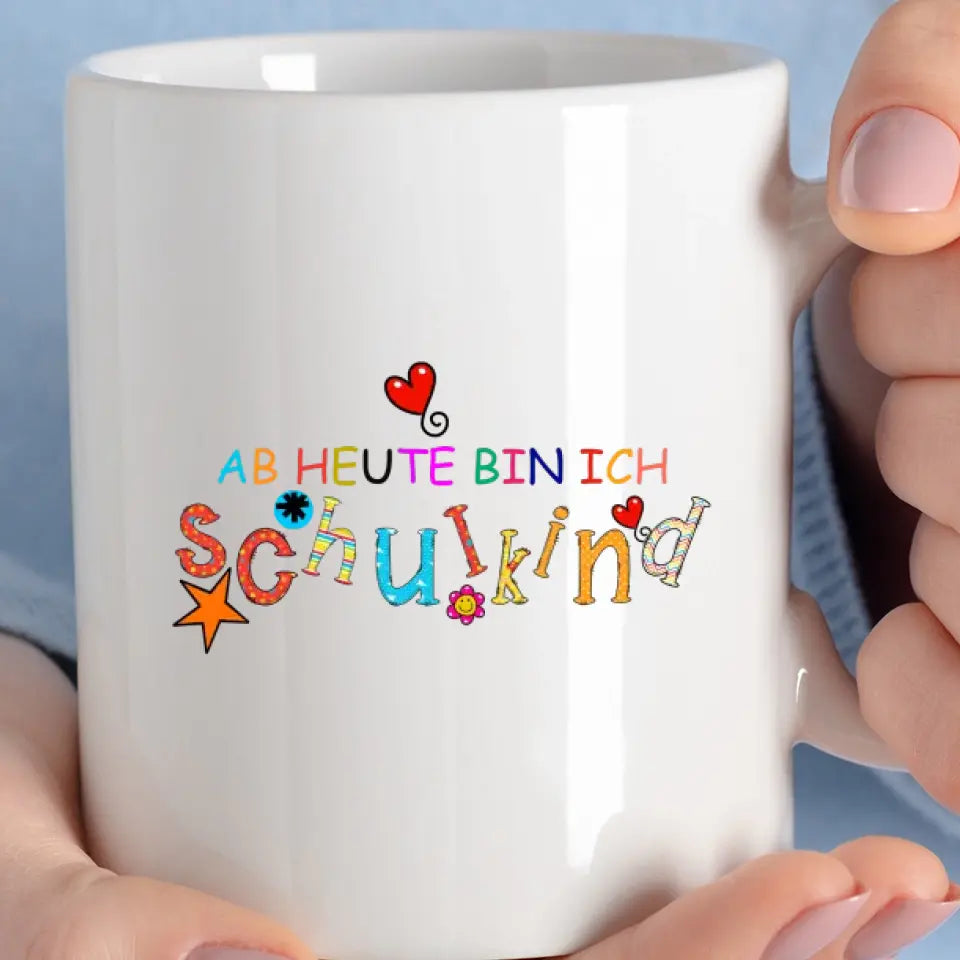 Coole und niedliche Waschbär Tasse Geschenk für Schulkind - printpod.de