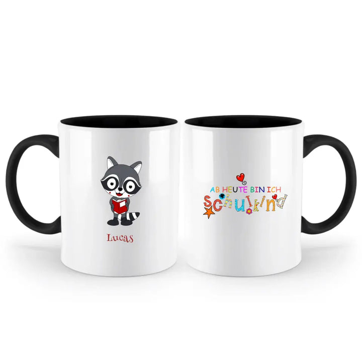 Coole und niedliche Waschbär Tasse Geschenk für Schulkind - printpod.de