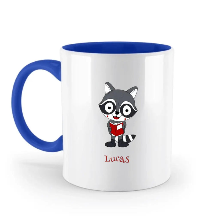 Coole und niedliche Waschbär Tasse Geschenk für Schulkind - printpod.de