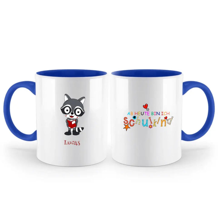 Coole und niedliche Waschbär Tasse Geschenk für Schulkind - printpod.de