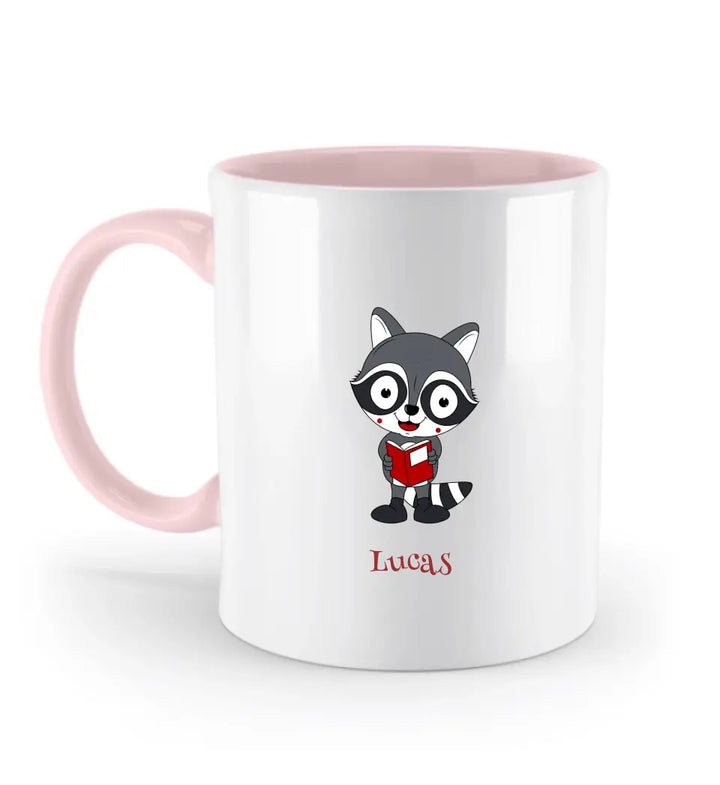 Coole und niedliche Waschbär Tasse Geschenk für Schulkind - printpod.de