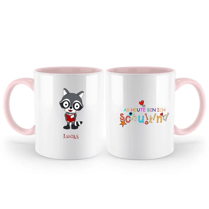 Coole und niedliche Waschbär Tasse Geschenk für Schulkind - printpod.de