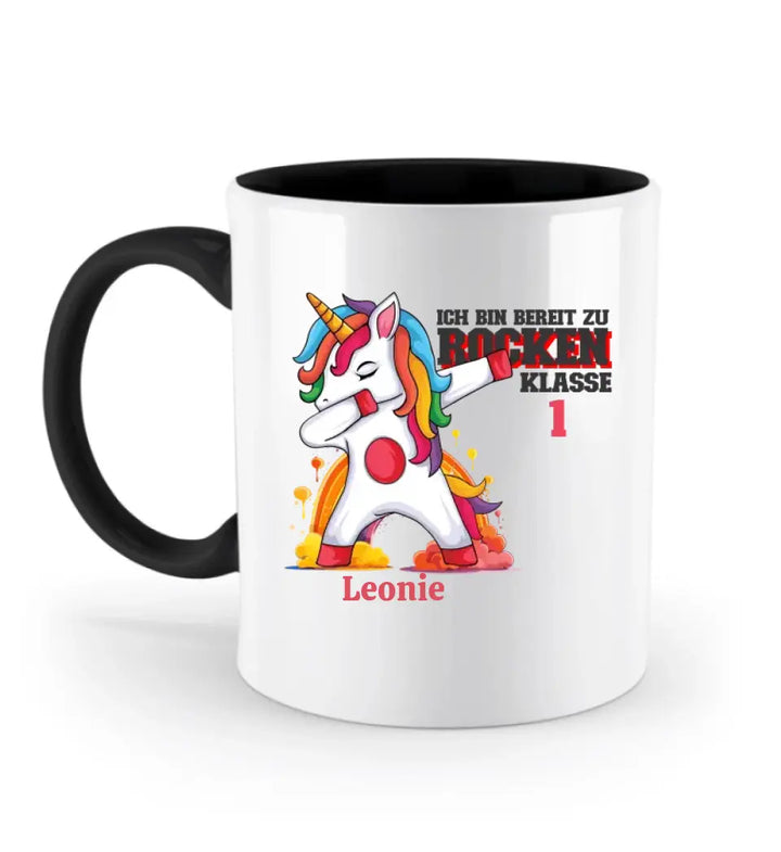 Einhorn bereit, die Schule zu rocken - 2023 einzigartiges Design für schoolkind erhalten Sie Ihre personalisierte Tasse oder senden Sie Geschenk für schöne Kind - printpod.de