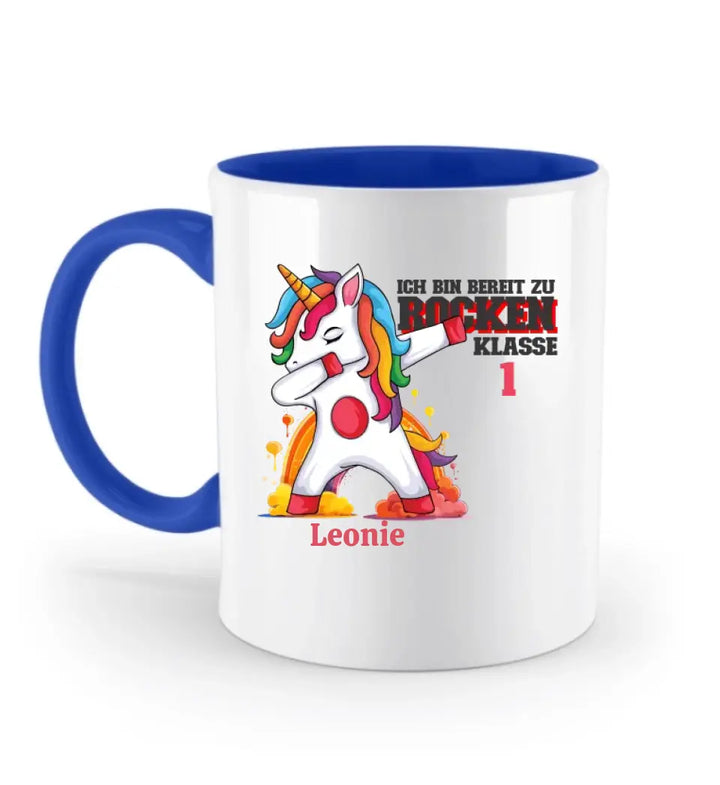 Einhorn bereit, die Schule zu rocken - 2023 einzigartiges Design für schoolkind erhalten Sie Ihre personalisierte Tasse oder senden Sie Geschenk für schöne Kind - printpod.de